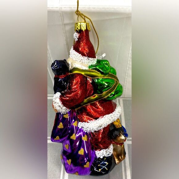 Santa Mercury Glass Ornament Fur Baby Gift Puppy Dogs Kitty Kitten Cats Presents - Picture 3 of 7